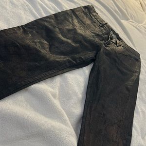 DWELL METALLIC JEANS LOW RISE